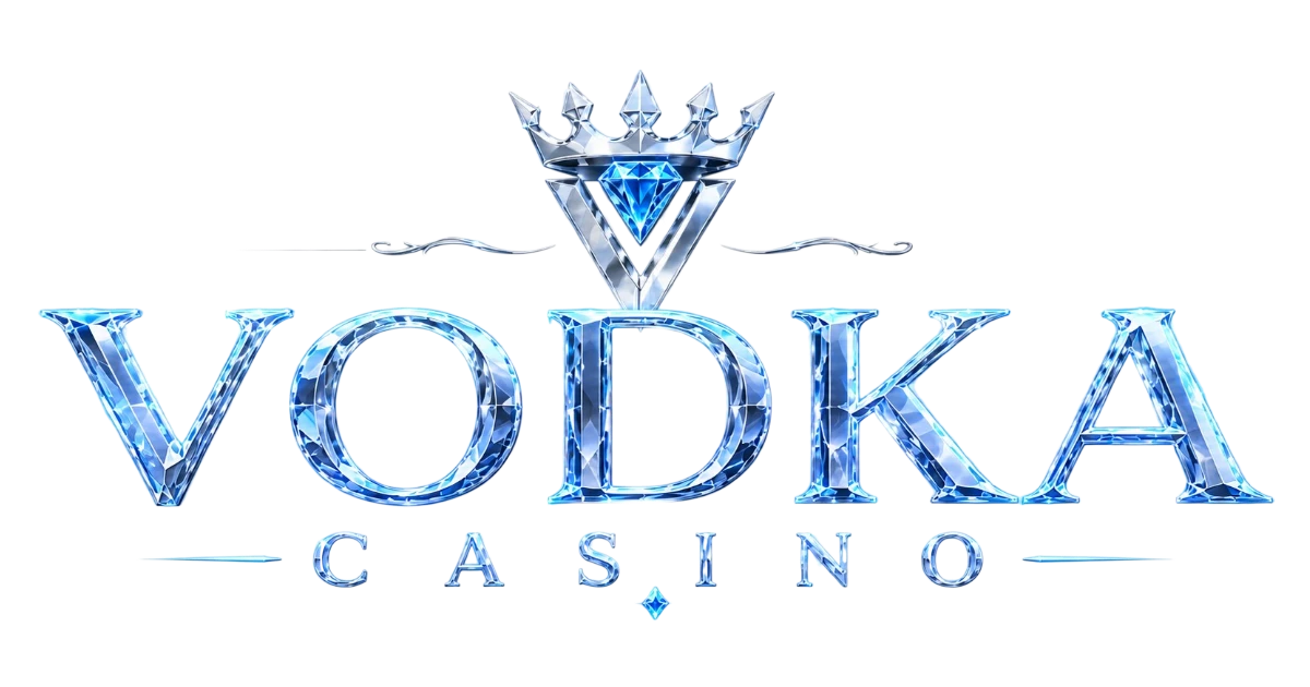 Vodka Bet Casino логотип — водочная бутылка и фишки казино